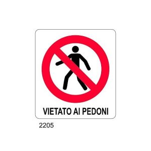 Segnaletica di Divieto Pittogramma con Testo (Verticale)